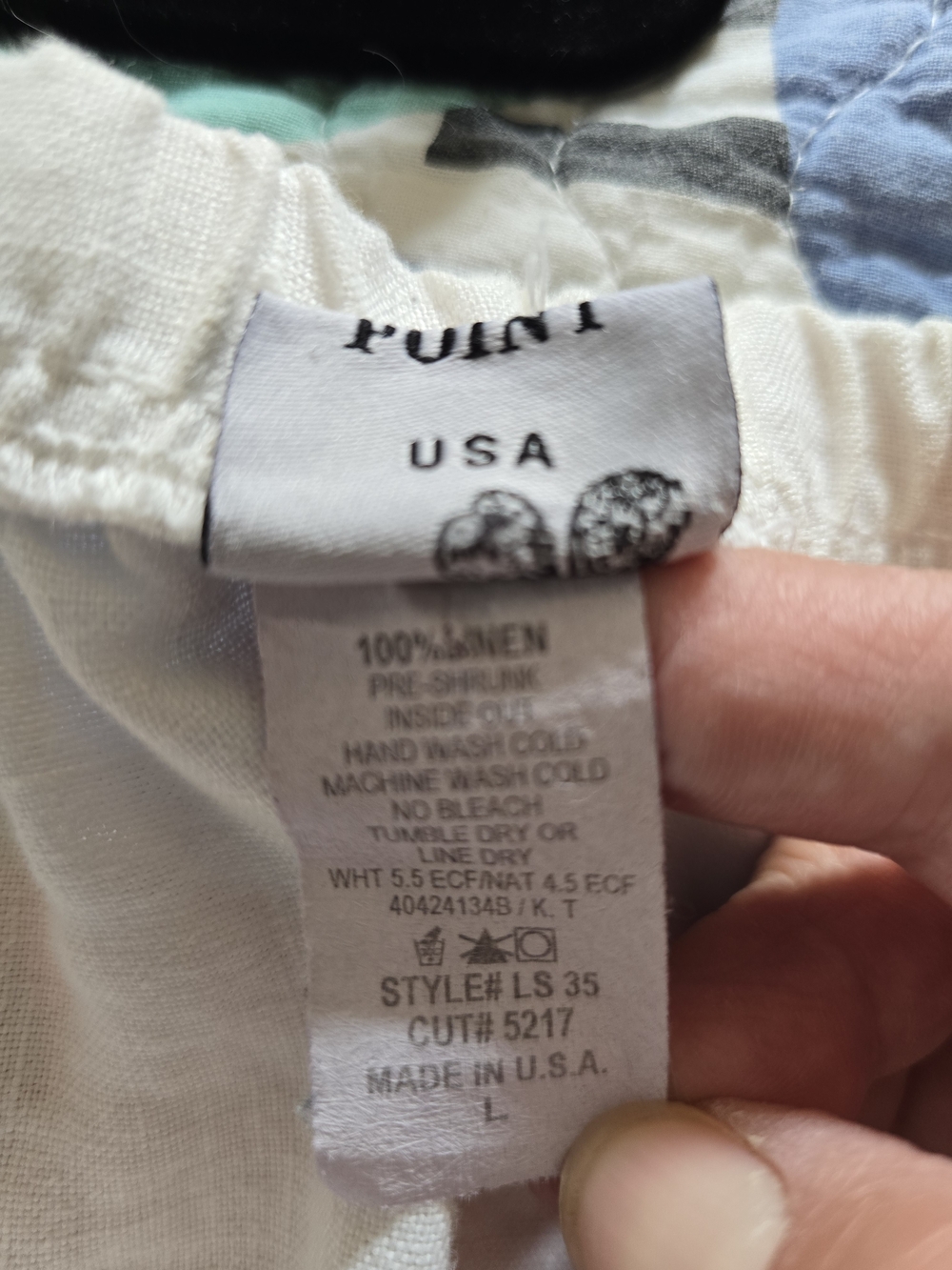 White 100% Linen Maxi Skirt with Ruffle Trim - Picture 3 of 6